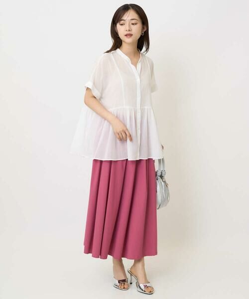 Maison de CINQ / メゾン ドゥ サンク ロング・マキシ丈スカート | 【小さいサイズ】ジャージーフレアスカート/接触冷感/速乾/洗える/セットアップ対応 | 詳細17