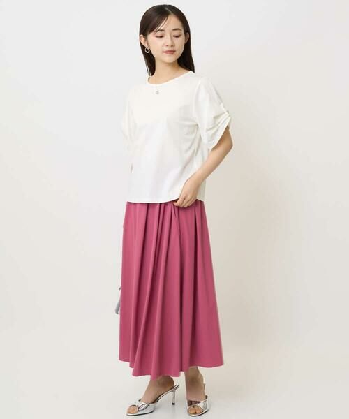 Maison de CINQ / メゾン ドゥ サンク ロング・マキシ丈スカート | 【小さいサイズ】ジャージーフレアスカート/接触冷感/速乾/洗える/セットアップ対応 | 詳細19