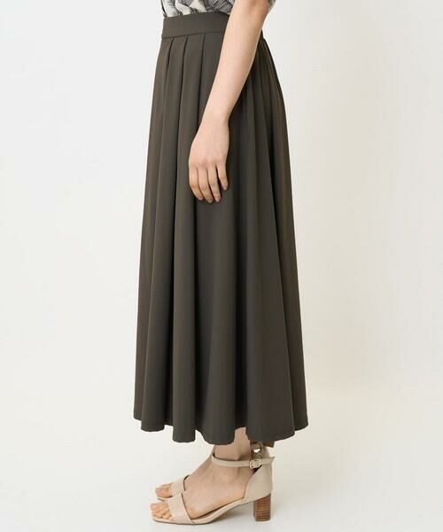 Maison de CINQ / メゾン ドゥ サンク ロング・マキシ丈スカート | 【小さいサイズ】ジャージーフレアスカート/接触冷感/速乾/洗える/セットアップ対応 | 詳細2