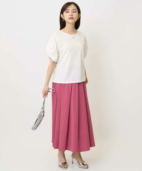 Maison de CINQ / メゾン ドゥ サンク ロング・マキシ丈スカート | 【小さいサイズ】ジャージーフレアスカート/接触冷感/速乾/洗える/セットアップ対応 | 詳細21