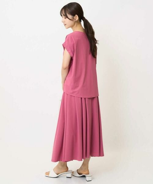 Maison de CINQ / メゾン ドゥ サンク ロング・マキシ丈スカート | 【小さいサイズ】ジャージーフレアスカート/接触冷感/速乾/洗える/セットアップ対応 | 詳細24