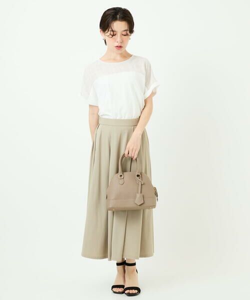 Maison de CINQ / メゾン ドゥ サンク ロング・マキシ丈スカート | 【小さいサイズ】ジャージーフレアスカート/接触冷感/速乾/洗える/セットアップ対応 | 詳細25