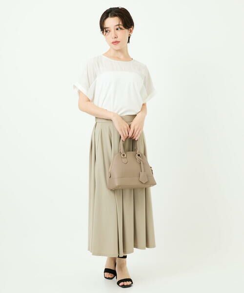 Maison de CINQ / メゾン ドゥ サンク ロング・マキシ丈スカート | 【小さいサイズ】ジャージーフレアスカート/接触冷感/速乾/洗える/セットアップ対応 | 詳細26
