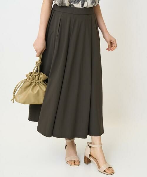 Maison de CINQ / メゾン ドゥ サンク ロング・マキシ丈スカート | 【小さいサイズ】ジャージーフレアスカート/接触冷感/速乾/洗える/セットアップ対応 | 詳細30
