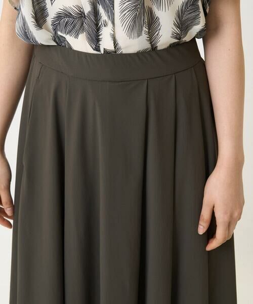 Maison de CINQ / メゾン ドゥ サンク ロング・マキシ丈スカート | 【小さいサイズ】ジャージーフレアスカート/接触冷感/速乾/洗える/セットアップ対応 | 詳細4