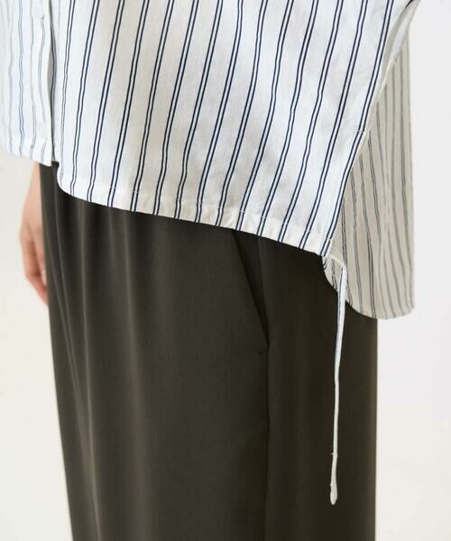 Maison de CINQ / メゾン ドゥ サンク カットソー | 【小さいサイズ】先染めストライプ柄ドロストデザインカットソー/洗える | 詳細10