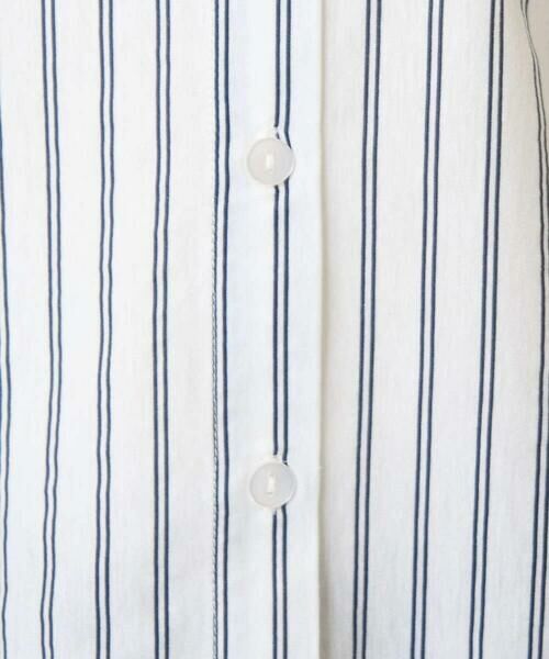 Maison de CINQ / メゾン ドゥ サンク カットソー | 【小さいサイズ】先染めストライプ柄ドロストデザインカットソー/洗える | 詳細11