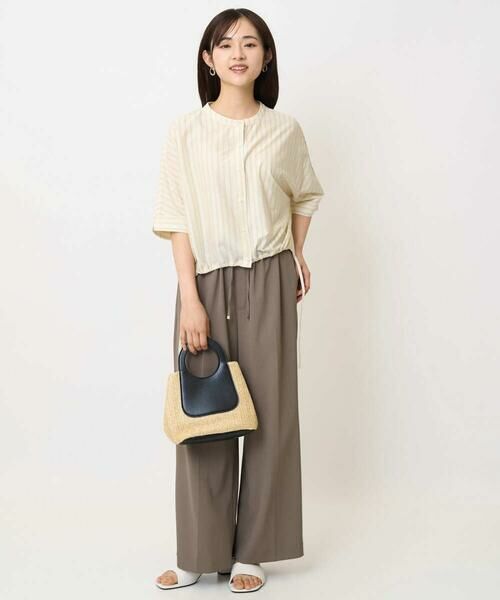 Maison de CINQ / メゾン ドゥ サンク カットソー | 【小さいサイズ】先染めストライプ柄ドロストデザインカットソー/洗える | 詳細13