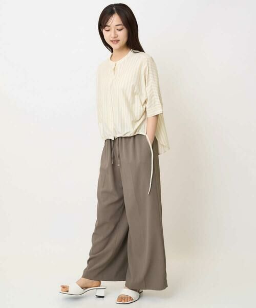 Maison de CINQ / メゾン ドゥ サンク カットソー | 【小さいサイズ】先染めストライプ柄ドロストデザインカットソー/洗える | 詳細14