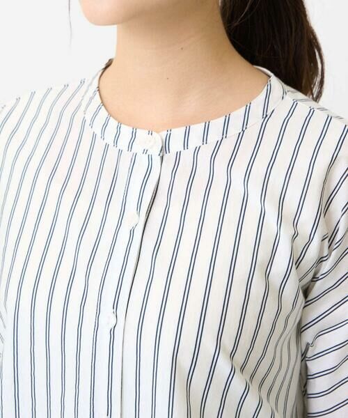 Maison de CINQ / メゾン ドゥ サンク カットソー | 【小さいサイズ】先染めストライプ柄ドロストデザインカットソー/洗える | 詳細7