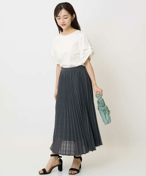 Maison de CINQ / メゾン ドゥ サンク カットソー | 【小さいサイズ】タックスリーブポンチカットソー/接触冷感/洗える | 詳細12