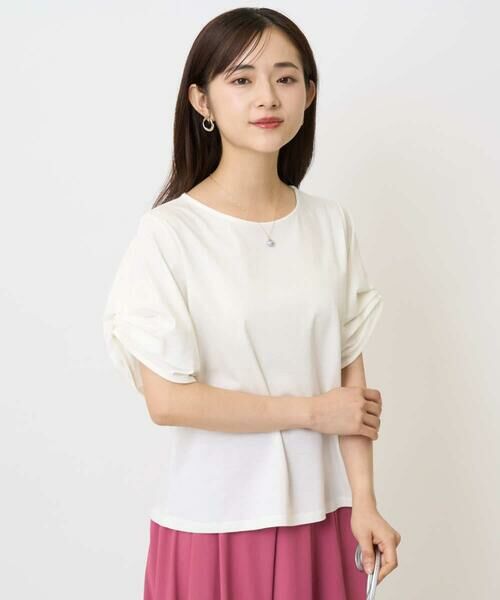 Maison de CINQ / メゾン ドゥ サンク カットソー | 【小さいサイズ】タックスリーブポンチカットソー/接触冷感/洗える | 詳細2