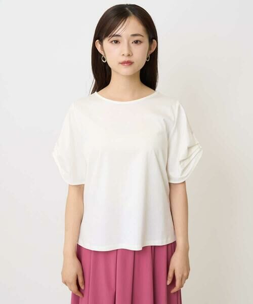 Maison de CINQ / メゾン ドゥ サンク カットソー | 【小さいサイズ】タックスリーブポンチカットソー/接触冷感/洗える | 詳細3
