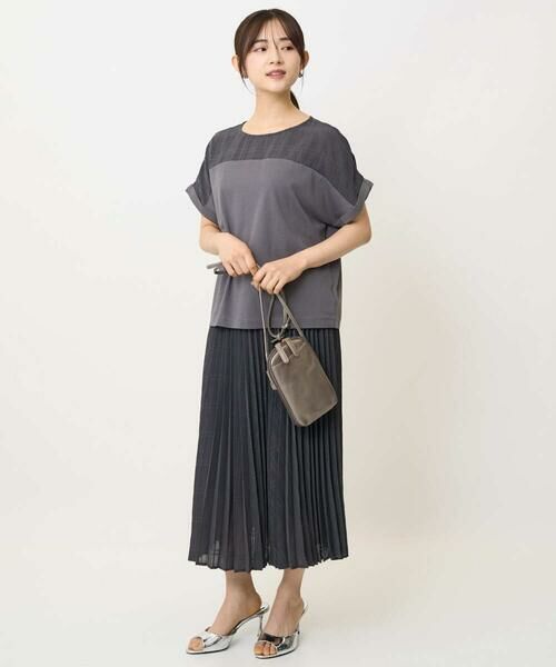 Maison de CINQ / メゾン ドゥ サンク カットソー | 【小さいサイズ】シアーチェック切替えカットソー/洗える | 詳細19