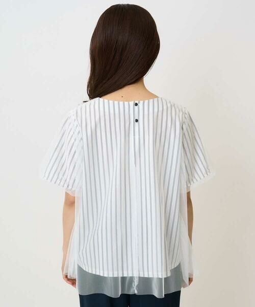 Maison de CINQ / メゾン ドゥ サンク カットソー | 【小さいサイズ】先染めストライプ柄チュール カットソー/洗える | 詳細5