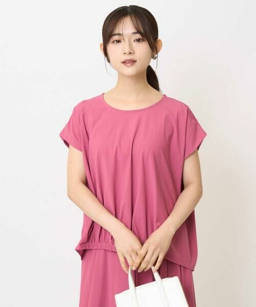 Maison de CINQ / メゾン ドゥ サンク カットソー | 【小さいサイズ】フレンチスリーブジャージーカットソー/接触冷感/速乾/洗える/セットアップ対応 | 詳細1