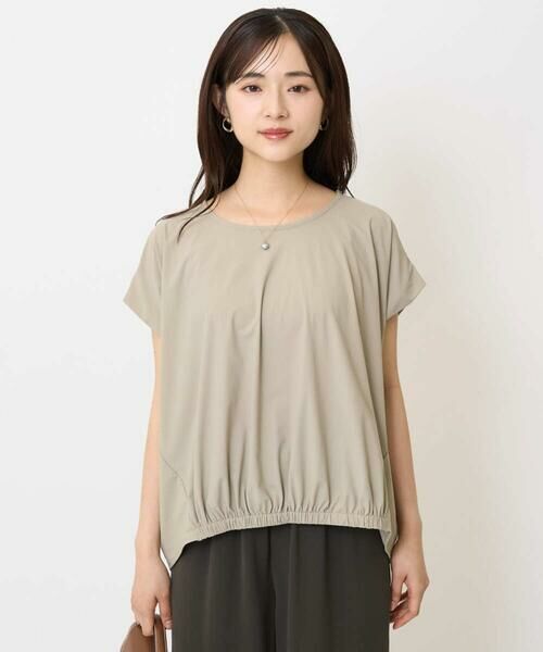 Maison de CINQ / メゾン ドゥ サンク カットソー | 【小さいサイズ】フレンチスリーブジャージーカットソー/接触冷感/速乾/洗える/セットアップ対応 | 詳細2