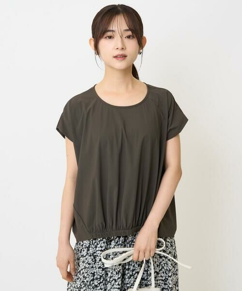 Maison de CINQ / メゾン ドゥ サンク カットソー | 【小さいサイズ】フレンチスリーブジャージーカットソー/接触冷感/速乾/洗える/セットアップ対応 | 詳細3