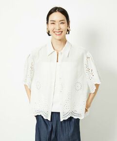 Maison de CINQ / メゾン ドゥ サンク シャツ・ブラウス | [小さいサイズ]ボーラーレースブラウス