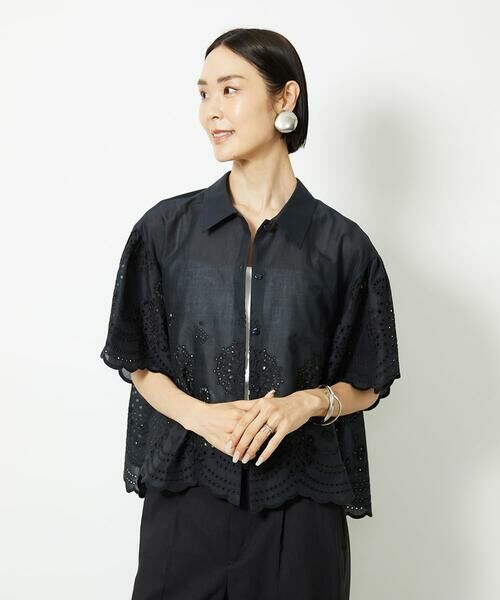 Maison de CINQ / メゾン ドゥ サンク シャツ・ブラウス | [小さいサイズ]ボーラーレースブラウス | 詳細3