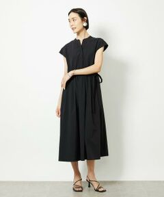 Maison de CINQ / メゾン ドゥ サンク ロング・マキシ丈ワンピース | [小さいサイズ]キーネックギャザーワンピース