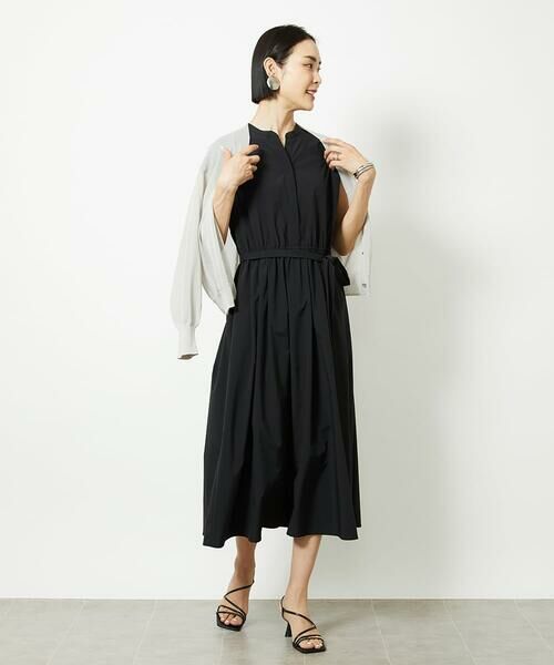 Maison de CINQ / メゾン ドゥ サンク ロング・マキシ丈ワンピース | [小さいサイズ]キーネックギャザーワンピース | 詳細13