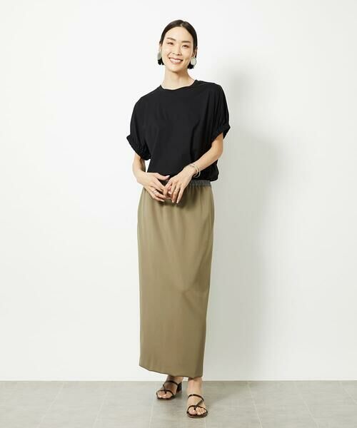 Maison de CINQ / メゾン ドゥ サンク カットソー | [小さいサイズ]ギャザースリーブカットソー(接触冷感) | 詳細17