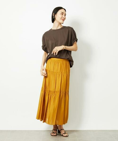 Maison de CINQ / メゾン ドゥ サンク カットソー | [小さいサイズ]ギャザースリーブカットソー(接触冷感) | 詳細26