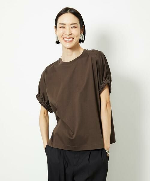 Maison de CINQ / メゾン ドゥ サンク カットソー | [小さいサイズ]ギャザースリーブカットソー(接触冷感) | 詳細4