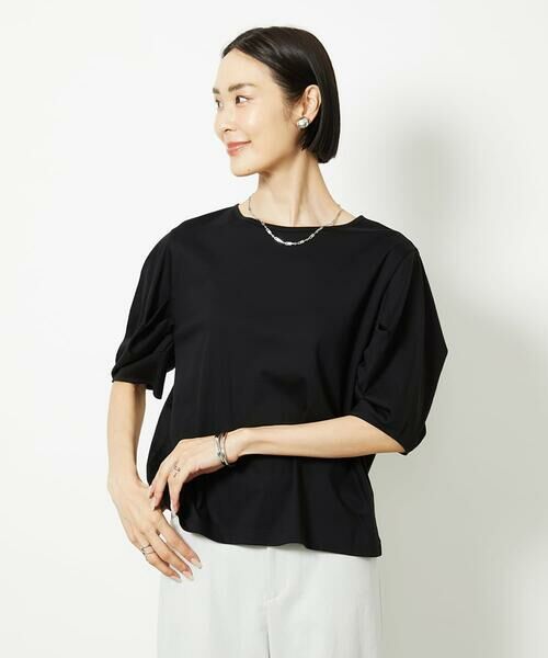 Maison de CINQ / メゾン ドゥ サンク カットソー | [小さいサイズ]袖タックカットソー(接触冷感) | 詳細1