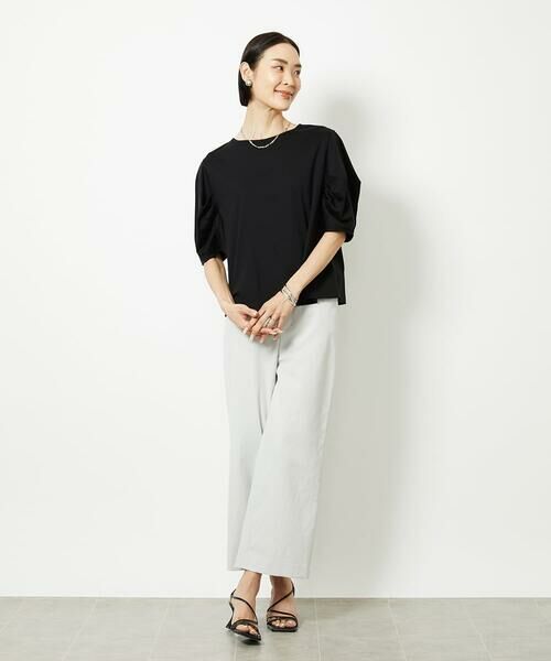 Maison de CINQ / メゾン ドゥ サンク カットソー | [小さいサイズ]袖タックカットソー(接触冷感) | 詳細13