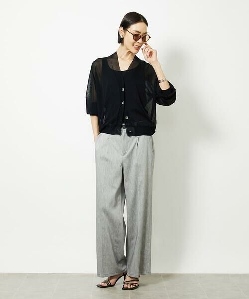 Maison de CINQ / メゾン ドゥ サンク カーディガン・ボレロ | [小さいサイズ]Vネックシアーカーディガン | 詳細14