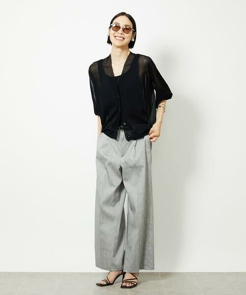 Maison de CINQ / メゾン ドゥ サンク カーディガン・ボレロ | [小さいサイズ]Vネックシアーカーディガン | 詳細15