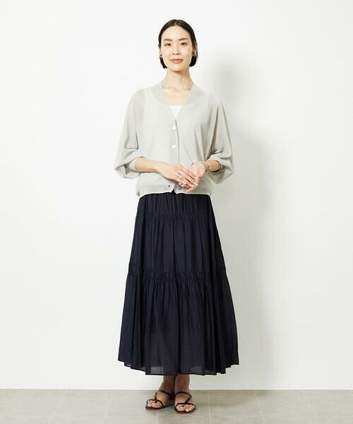 Maison de CINQ / メゾン ドゥ サンク カーディガン・ボレロ | [小さいサイズ]Vネックシアーカーディガン | 詳細18