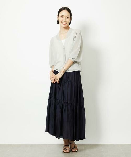 Maison de CINQ / メゾン ドゥ サンク カーディガン・ボレロ | [小さいサイズ]Vネックシアーカーディガン | 詳細19