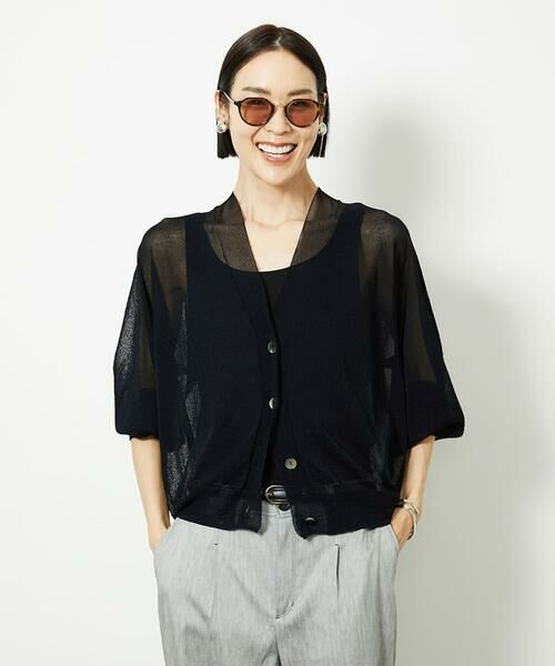 Maison de CINQ / メゾン ドゥ サンク カーディガン・ボレロ | [小さいサイズ]Vネックシアーカーディガン | 詳細2