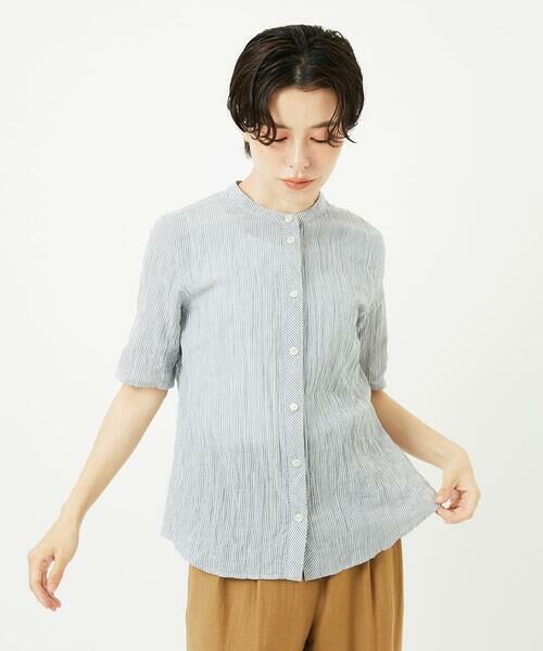 Maison de CINQ / メゾン ドゥ サンク シャツ・ブラウス | オーガニックコットン半袖ブラウス | 詳細2