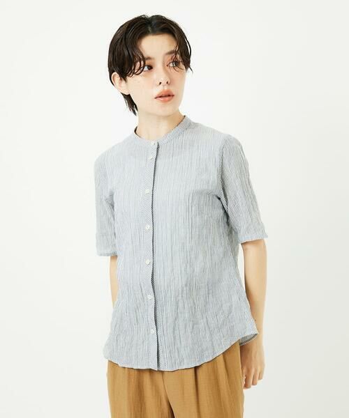 Maison de CINQ / メゾン ドゥ サンク シャツ・ブラウス | オーガニックコットン半袖ブラウス | 詳細3