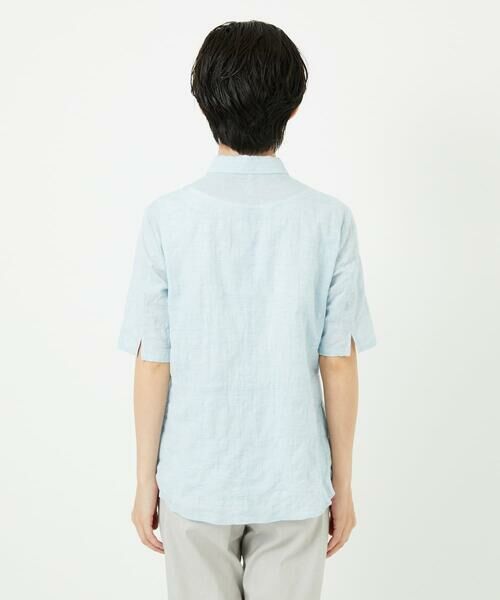 Maison de CINQ / メゾン ドゥ サンク シャツ・ブラウス | コットンリネンドット柄ピンタック半袖ブラウス | 詳細8