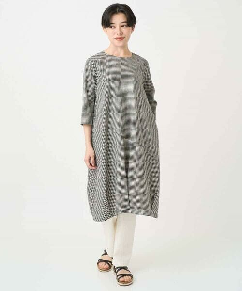 Maison de CINQ / メゾン ドゥ サンク ロング・マキシ丈ワンピース | コットンリネンコクーンラインワンピース | 詳細15