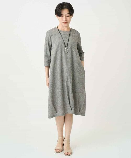 Maison de CINQ / メゾン ドゥ サンク ロング・マキシ丈ワンピース | コットンリネンコクーンラインワンピース | 詳細19