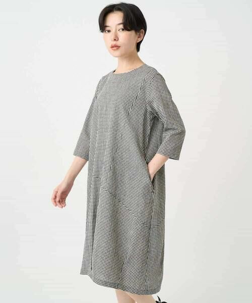 Maison de CINQ / メゾン ドゥ サンク ロング・マキシ丈ワンピース | コットンリネンコクーンラインワンピース | 詳細2