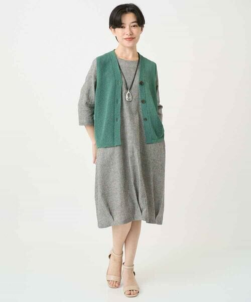 Maison de CINQ / メゾン ドゥ サンク ロング・マキシ丈ワンピース | コットンリネンコクーンラインワンピース | 詳細20