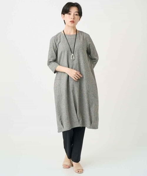 Maison de CINQ / メゾン ドゥ サンク ロング・マキシ丈ワンピース | コットンリネンコクーンラインワンピース | 詳細24