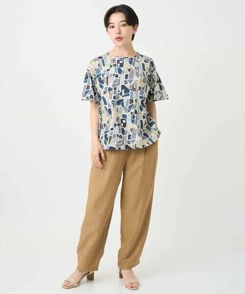 Maison de CINQ / メゾン ドゥ サンク カットソー | [接触冷感・日本製]強撚コットン天竺プリントカットソー | 詳細14