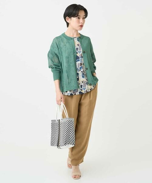 Maison de CINQ / メゾン ドゥ サンク カットソー | [接触冷感・日本製]強撚コットン天竺プリントカットソー | 詳細17