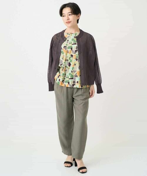 Maison de CINQ / メゾン ドゥ サンク カットソー | [接触冷感・日本製]強撚コットン天竺プリントカットソー | 詳細21