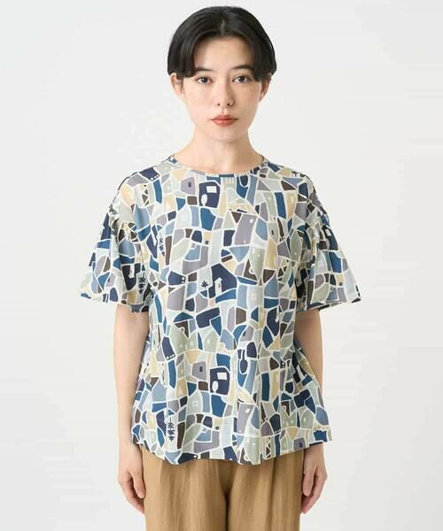 Maison de CINQ / メゾン ドゥ サンク カットソー | [接触冷感・日本製]強撚コットン天竺プリントカットソー | 詳細5