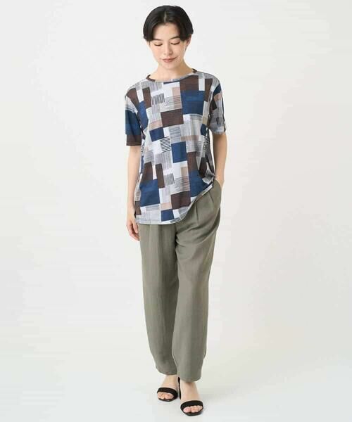 Maison de CINQ / メゾン ドゥ サンク カットソー | [接触冷感・速乾]ルービックブロックプリントカットソー | 詳細11