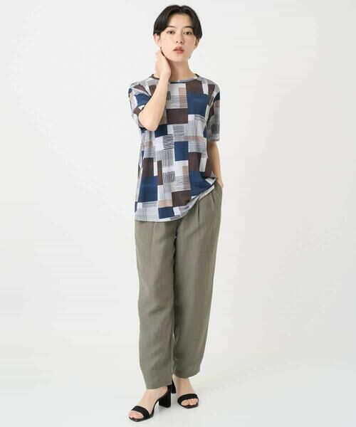 Maison de CINQ / メゾン ドゥ サンク カットソー | [接触冷感・速乾]ルービックブロックプリントカットソー | 詳細12